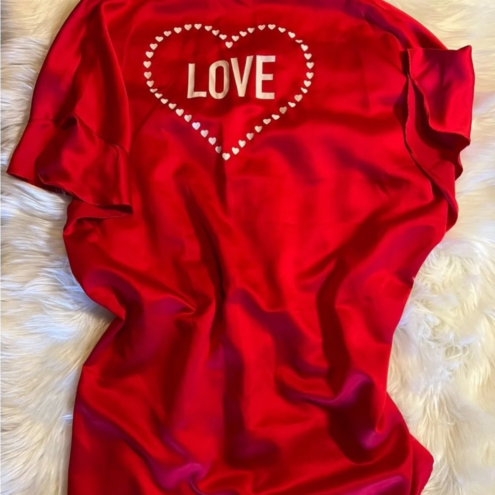 ❤️ New Red Victoria's Secret Silky Kimono Robe